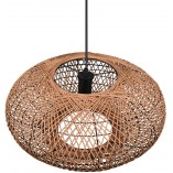 Lampa wisząca rattanowa Hedda | Trio - Brązowa, Boho | Kup online