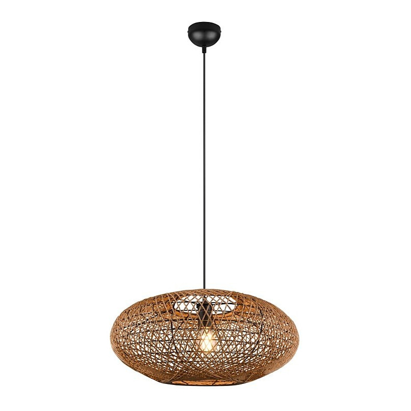 Lampa wisząca rattanowa Hedda | Trio - Brązowa, Boho | Kup online