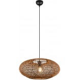 Lampa wisząca rattanowa Hedda | Trio - Brązowa, Boho | Kup online