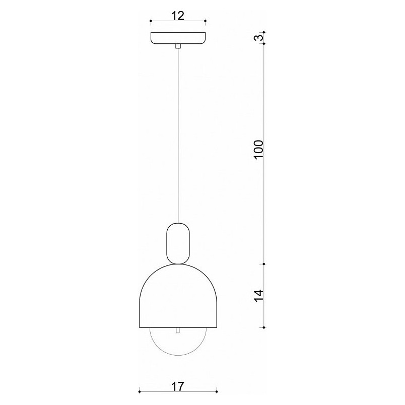 Lampa wisząca Loft Ovoi | Skandynawski Design | Kolorowe Kable