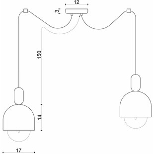 Lampa wisząca skandynawska Loft Ovoi II biały / biała perła Kolorowe kable