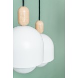 Lampa wisząca Loft Ovoi | Biały metal z kolorowym kablem
