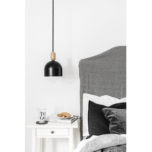 Lampa wisząca skandynawska Loft Ovoi 17cm czarny / węgiel kamienny Kolorowe kable