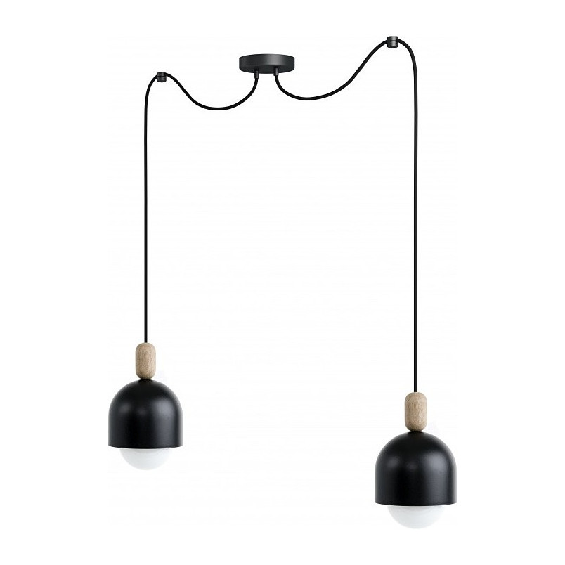 Lampa Wisząca Loft OVOI II Czarna - Kolorowe Kable | Skandynawski Design