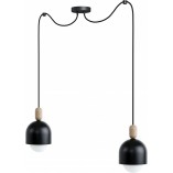 Lampa Wisząca Loft OVOI II Czarna - Kolorowe Kable | Skandynawski Design