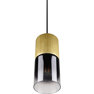 Lampa wisząca Trio Robin: Szkło dymione, mosiądz - Kup teraz!