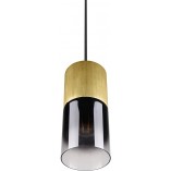 Lampa wisząca Trio Robin: Szkło dymione, mosiądz - Kup teraz!