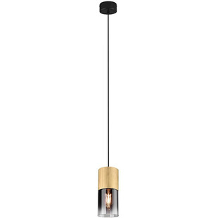 Lampa wisząca Trio Robin: Szkło dymione, mosiądz - Kup teraz!