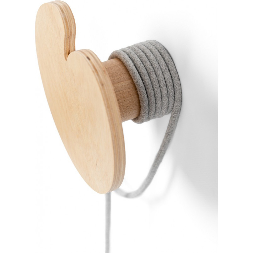 Kinkiet Loft Manzana - Drewno, Sklejka, Kolorowe Kable | Kup Teraz
