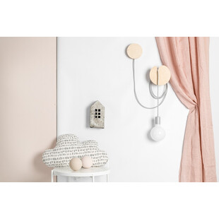 Kinkiet Loft Manzana - Drewno, Sklejka, Kolorowe Kable | Kup Teraz