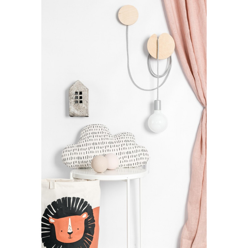 Kinkiet Loft Manzana - Drewno, Sklejka, Kolorowe Kable | Kup Teraz