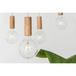 Lampa wisząca "Pająk" Loft | Drewno, E27 - Kolorowe Kable
