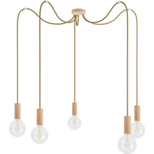 Lampa Wisząca Pająk Drewniana | Loft Multi Eco Line