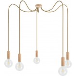 Lampa Wisząca Pająk Drewniana | Loft Multi Eco Line