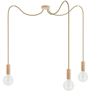 Lampa Wisząca Pająk Drewniana | Kolorowe Kable - Loft