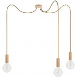 Lampa Wisząca Pająk Drewniana | Kolorowe Kable - Loft