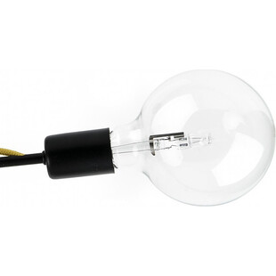 Lampa Sufitowa Loft Tubo Czarna | 3 Żarówki, Kolorowe Kable