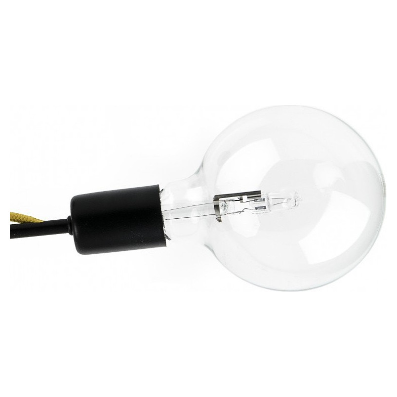 Lampa Sufitowa Loft Tubo Czarna | 3 Żarówki, Kolorowe Kable
