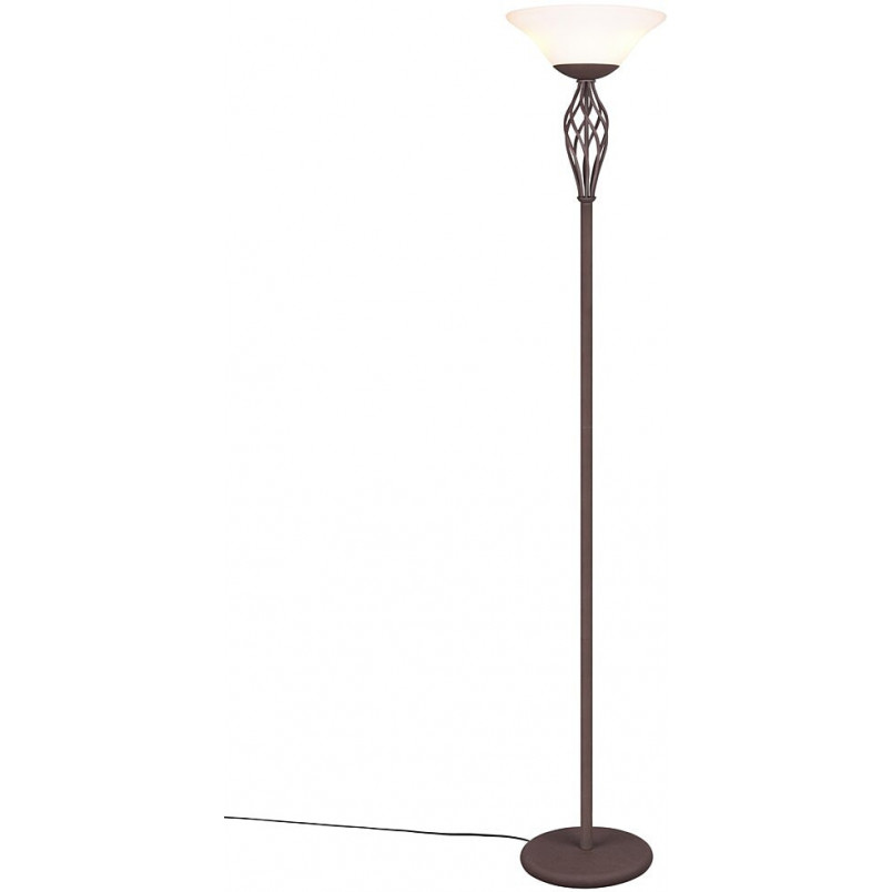 Lampa podłogowa Rustica 55 | Trio - Miedziano-biała, Klasyczna