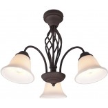 Plafon szklany Rustica | Trio - 55cm, miedziano-biały