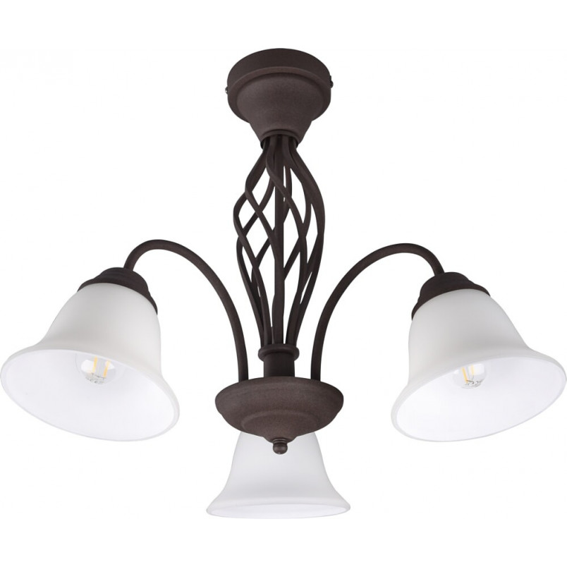 Plafon szklany Rustica | Trio - 55cm, miedziano-biały