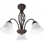 Plafon szklany Rustica | Trio - 55cm, miedziano-biały