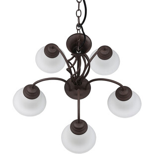 Żyrandol Rustica | Trio - Miedziano-biały, 60cm | Sklep z Lampami