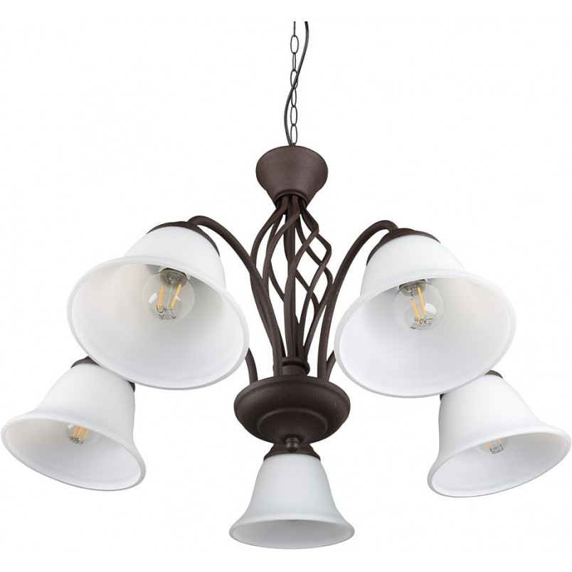 Żyrandol Rustica | Trio - Miedziano-biały, 60cm | Sklep z Lampami