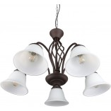Żyrandol Rustica | Trio - Miedziano-biały, 60cm | Sklep z Lampami