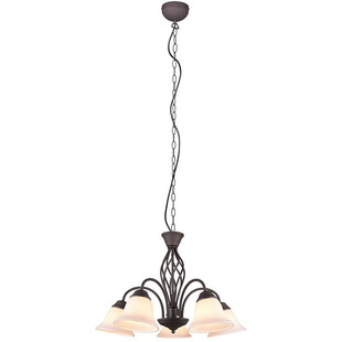 Żyrandol wiszący Rustica 60cm miedziano-biały Trio
