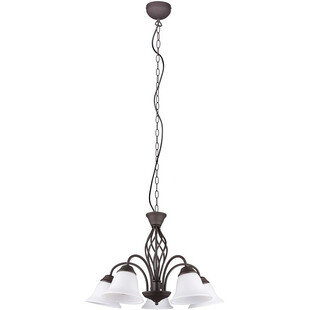 Żyrandol wiszący Rustica 60cm miedziano-biały Trio