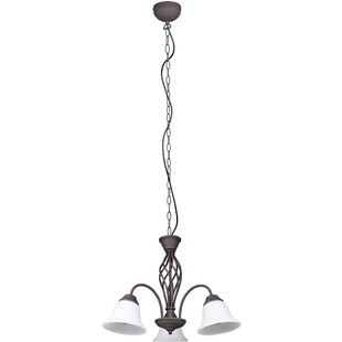 Żyrandol wiszący Rustica 55cm miedziano-biały Trio