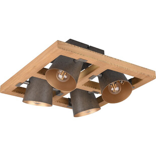 Plafon drewniany industrialny Bell | Trio - Oświetlenie Loft