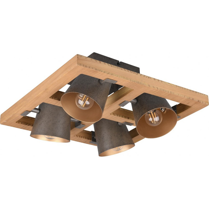Plafon drewniany industrialny Bell | Trio - Oświetlenie Loft