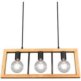 Lampa wisząca drewniana Agra III Trio | 60cm - Sklep z Lampami