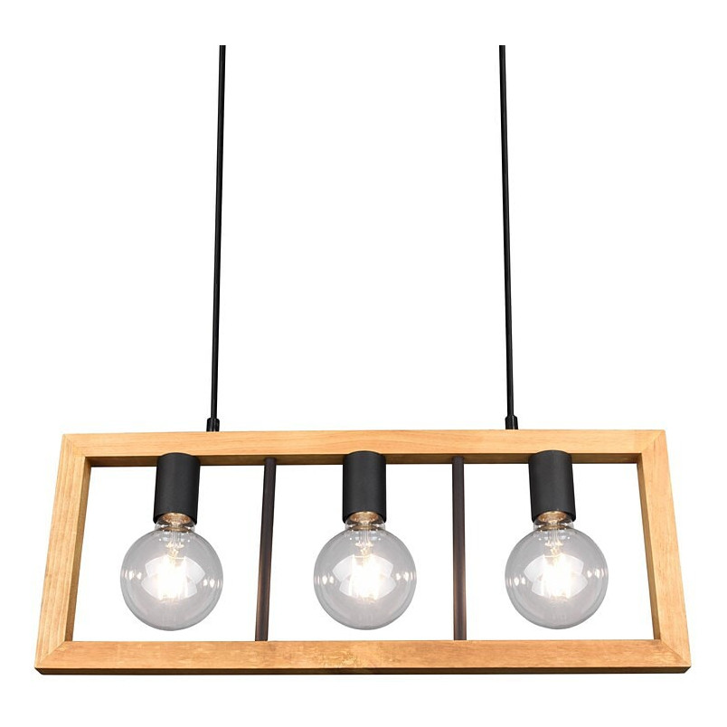 Lampa wisząca drewniana Agra III Trio | 60cm - Sklep z Lampami