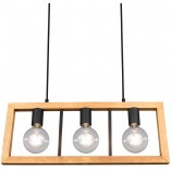 Lampa wisząca drewniana Agra III Trio | 60cm - Sklep z Lampami