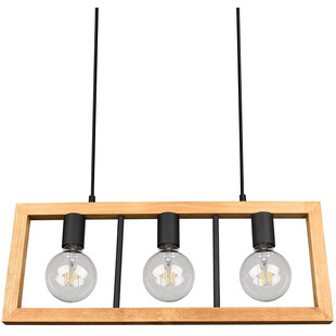 Lampa wisząca drewniana Agra III Trio | 60cm - Sklep z Lampami