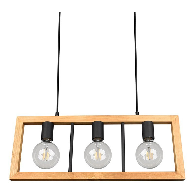 Lampa wisząca drewniana Agra III Trio | 60cm - Sklep z Lampami