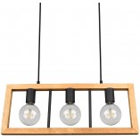 Lampa wisząca drewniana Agra III Trio | 60cm - Sklep z Lampami