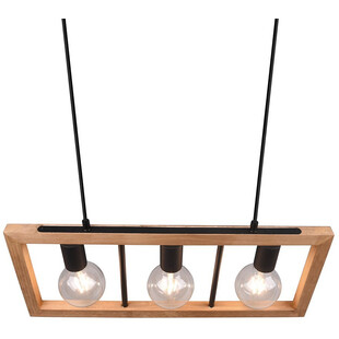 Lampa wisząca drewniana Agra III Trio | 60cm - Sklep z Lampami