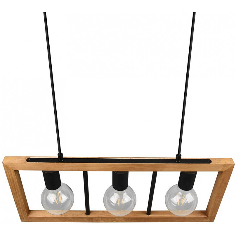 Lampa wisząca drewniana Agra III Trio | 60cm - Sklep z Lampami