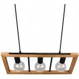 Lampa wisząca drewniana Agra III Trio | 60cm - Sklep z Lampami
