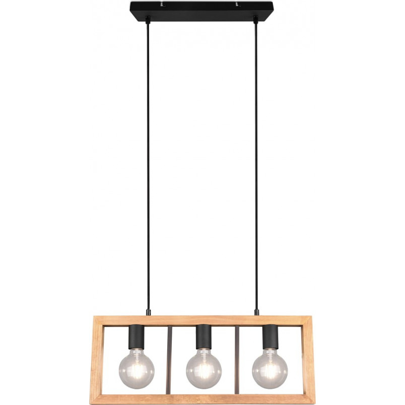 Lampa wisząca drewniana Agra III Trio | 60cm - Sklep z Lampami