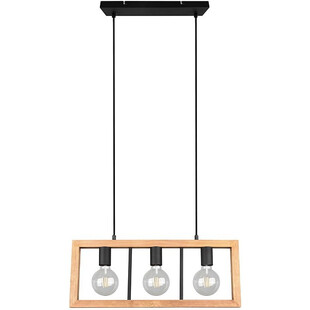 Lampa wisząca drewniana Agra III Trio | 60cm - Sklep z Lampami