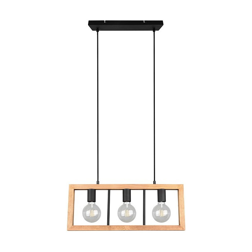 Lampa wisząca drewniana Agra III Trio | 60cm - Sklep z Lampami