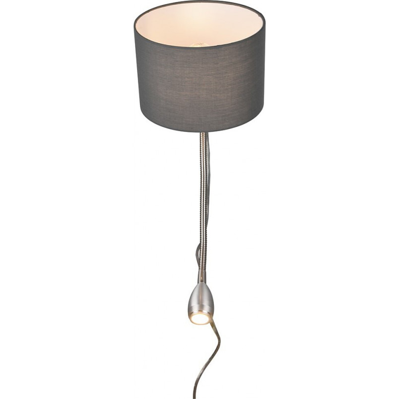 Kinkiet z abażurem Trio Hotel | Lampa do czytania - Szary
