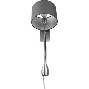 Kinkiet z abażurem Trio Hotel | Lampa do czytania - Szary