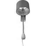 Kinkiet z abażurem Trio Hotel | Lampa do czytania - Szary