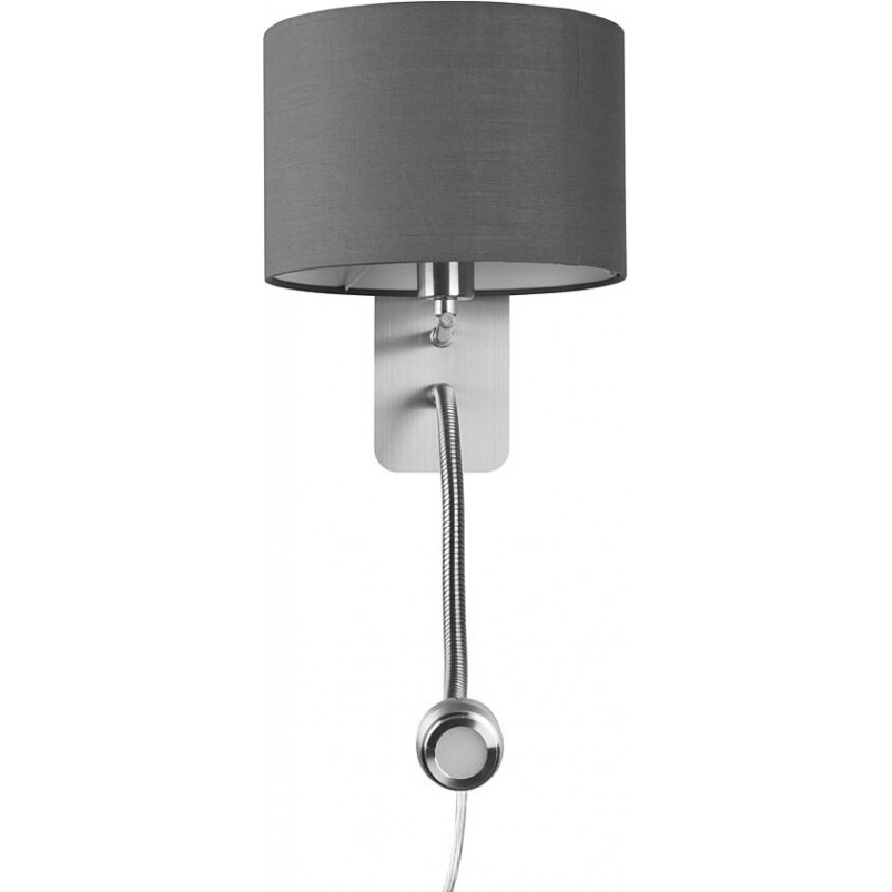 Kinkiet z abażurem Trio Hotel | Lampa do czytania - Szary